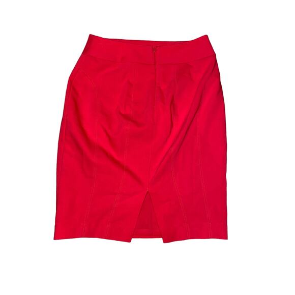 Express Paneled Knee Length Straight/Pencil Skirt in Pink/Red Size 2 - Picture 3 of 7